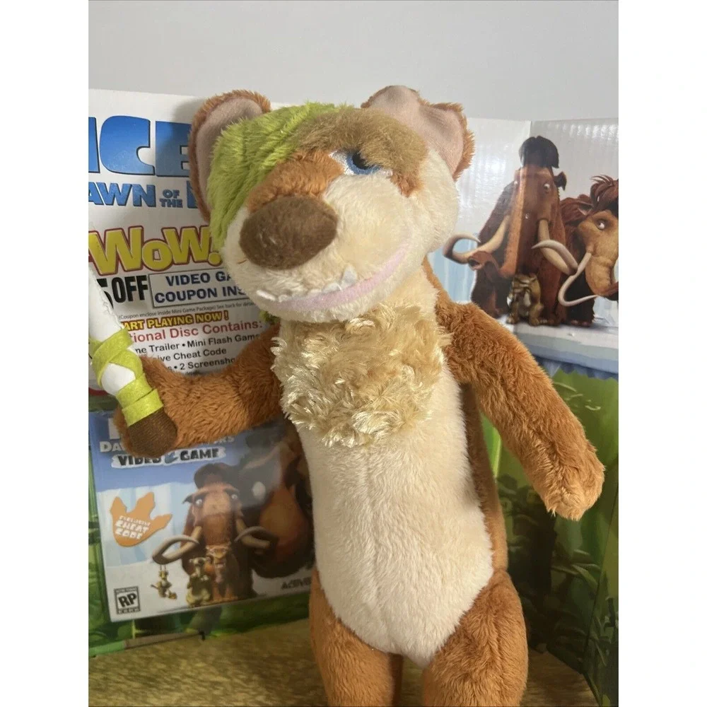 Ice Age Dawn Of The Dinosaurs. NIB Buck Plush With Video Game PCCDRom Activision